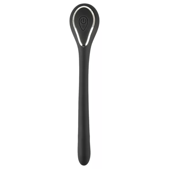 Dilatador uretral para pene - dilatador vibratorio recargable (1 cm, negro)