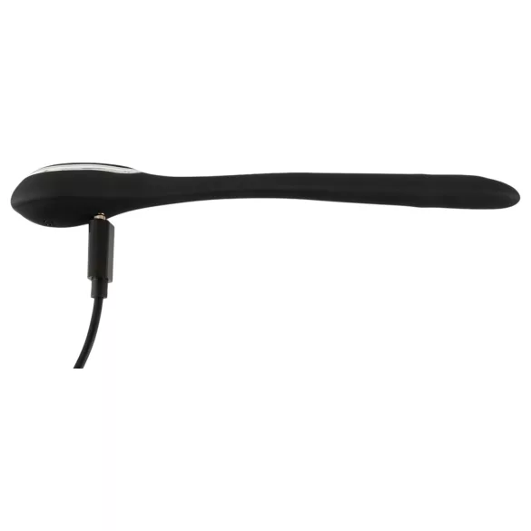 Dilatador uretral para pene - dilatador vibratorio recargable (1 cm, negro)