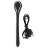 Dilatador uretral para pene - dilatador vibratorio recargable (1 cm, negro)