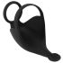 Rebel - Anillo pene y vibrador para testículos recargable (negro)