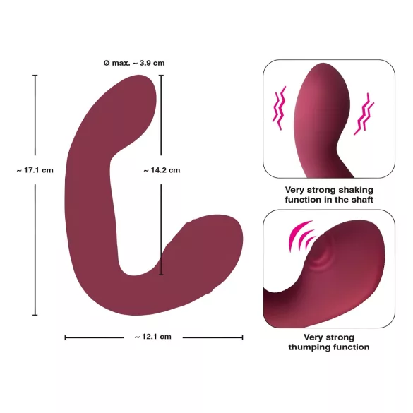 Javida Thumping - vibrador pulsante para punto G y clítoris (rojo)