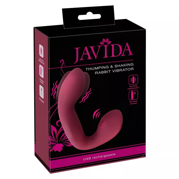Javida Thumping - vibrador pulsante para punto G y clítoris (rojo)
