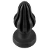 ANOS - plug anal blando acanalado - 7 cm (negro)