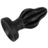 ANOS - plug anal blando acanalado - 7 cm (negro)