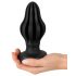 ANOS - plug anal suave con textura 7cm (negro)