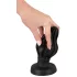 ANOS - plug anal blando acanalado - 7 cm (negro)