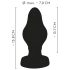 ANOS - plug anal suave con textura 7cm (negro)