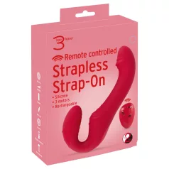   You2Toys - consolador doble sin arnés con control remoto - silicona roja