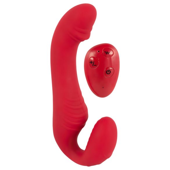 You2Toys - consolador doble sin arnés con control remoto - silicona roja