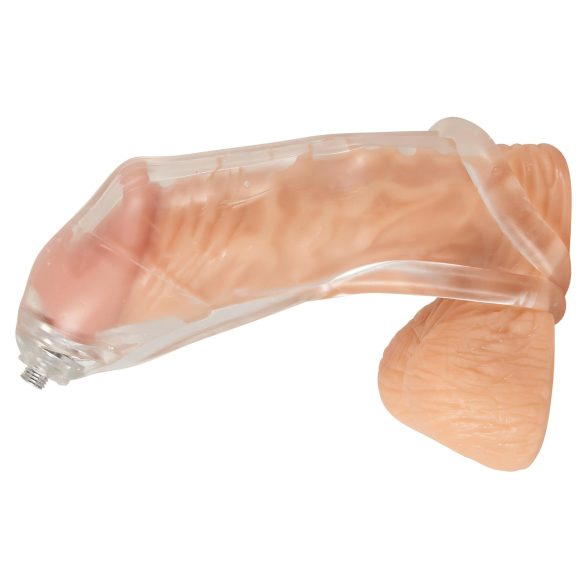 You2Toys - funda pene con tubo salida - transparente