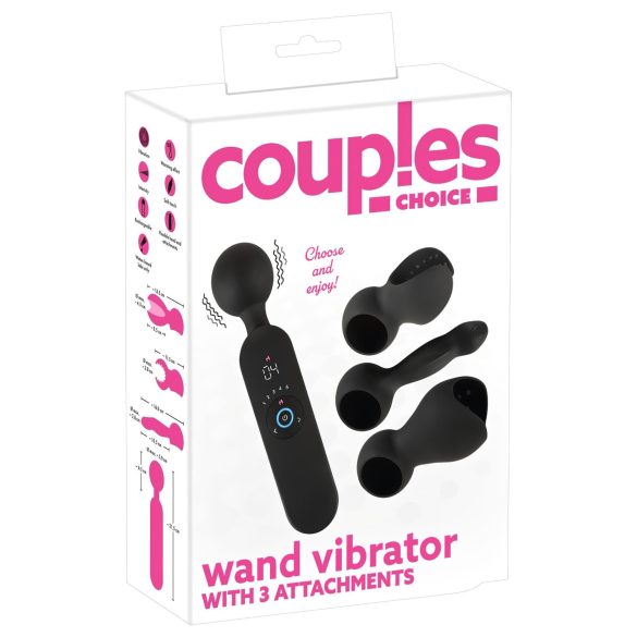 Elección de Parejas - vibrador masajeador con calor recargable (negro)