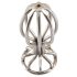 Plug anal de acero con jaula (plata) - 2,8 cm