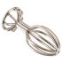 Plug anal de acero con jaula (plata) - 2,8 cm
