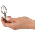 Plug anal de acero con jaula (plata) - 2,8 cm