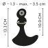 ANOS - Doble motor vibrador anal giratorio (negro)