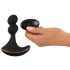 ANOS - Doble motor vibrador anal giratorio (negro)