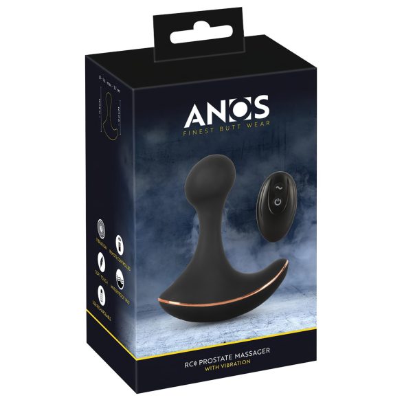 Vibrador anal impermeable negro ANOS