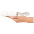 Varita LED - vibrador silicona y cristal (transparente)