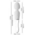 Varita LED - vibrador silicona y cristal (transparente)