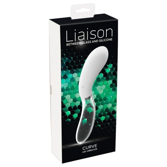 Liaison Curve - vibrador LED recargable (transparente-blanco)