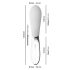 Liaison Curve - vibrador LED recargable (transparente-blanco)