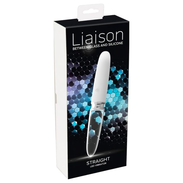 Liaison Straight - vibrador recargable LED (transparente-blanco)