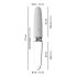 Liaison Recto - vibrador LED recargable (transparente-blanco)