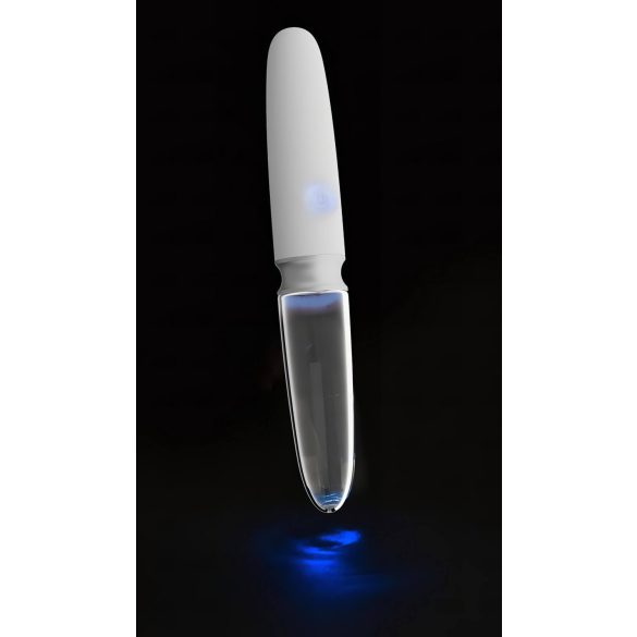 Liaison Straight - vibrador recargable LED (transparente-blanco)