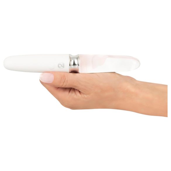 Liaison Straight - vibrador recargable LED (transparente-blanco)