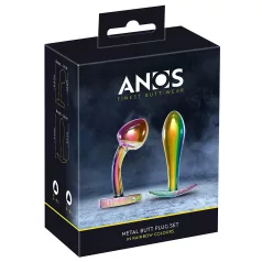   ANOS Metal Rainbow - plug anal metálico - set 2 piezas - multicolor