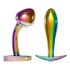 ANOS Metal Rainbow - plug anal metálico - set 2 piezas - multicolor
