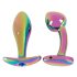 ANOS Metal Rainbow - plug anal metálico - set 2 piezas - multicolor