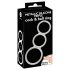 You2Toys - Anillo triple de silicona para pene y testículos (plata)