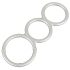 You2Toys - Anillo triple de silicona para pene y testículos (plata)