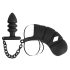 Black Velvet - Jaula para Pene de Silicona con Plug Anal (Negro)