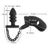 Black Velvet - Jaula para Pene de Silicona con Plug Anal (Negro)