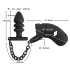 Black Velvets - jaula para pene de silicona con plug anal - negro