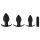 Black Velvet: Set de vibradores anales - 3 piezas (negro)