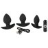 Black Velvet: Set de vibradores anales - 3 piezas (negro)