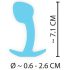Cuties - plug anal mini - silicona - azul - 2,6 cm
