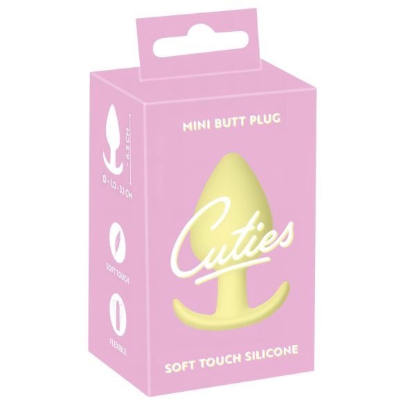 Tapón Anal Mini Cuties - Silicona Amarillo (3,1cm)