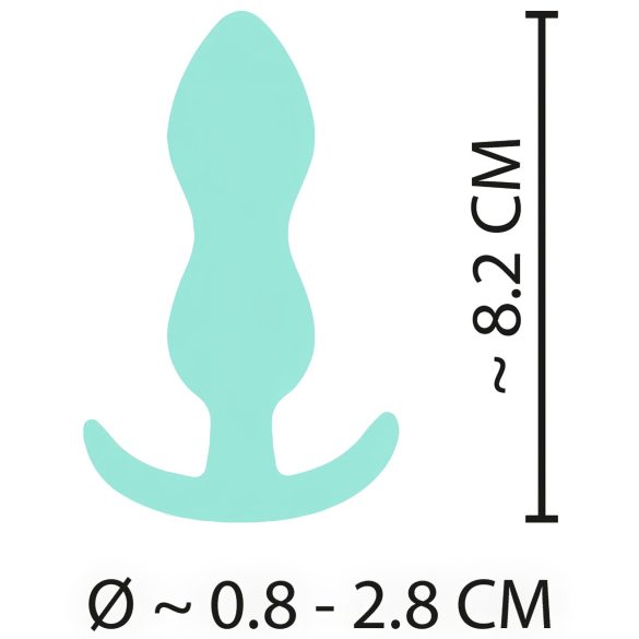 Cuties - plug anal pequeño - silicona - menta 2,3 cm