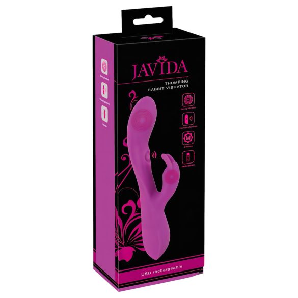 Javida Conejito Vibrante - Vibrador de 3 Motores con Estimulador de Clítoris (Lila)