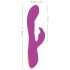 Javida Conejito Vibrante - Vibrador de 3 Motores con Estimulador de Clítoris (Lila)