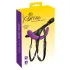 SMILE - arnés con doble consolador - silicona lila y negro