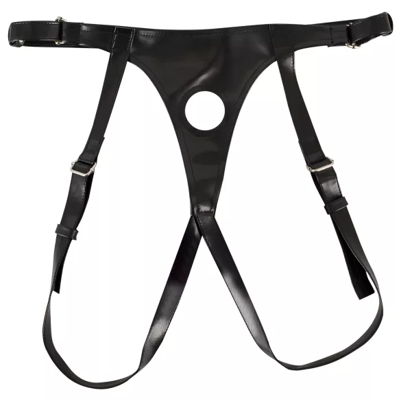 SMILE - arnés con doble consolador - silicona lila y negro