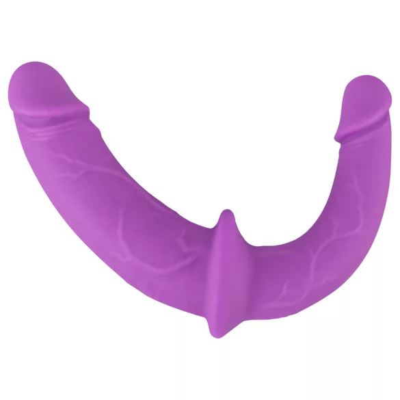 SMILE - arnés con doble consolador - silicona lila y negro