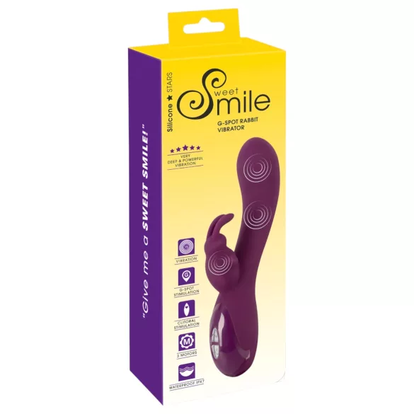 SMILE - vibrador con brazo para clítoris 3 motores recargable silicona lila