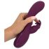 SMILE - Vibrador lila recargable con 3 motores y estimulador de clítoris