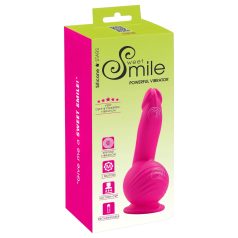   SMILE Powerful - vibrador recargable con doble motor y ventosa - silicona rosa